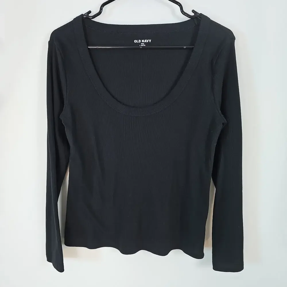 Old Navy Womens Sz. XL Petite,Ribbed Knit/V-neck/Long Sleeve Shirt/3-Pack Bundle
